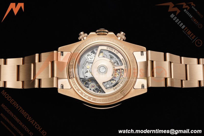 Rolex - Daytona Artisans De Genève “Poetry of Lights” RG/RG Emeralds Skeleton Dial ADGF SA4130 | 롤렉스 - 데이토나 아르티장 드 제네브 "빛의 시" RG/RG 에메랄드 스켈레톤 다이얼 ADGF SA4130