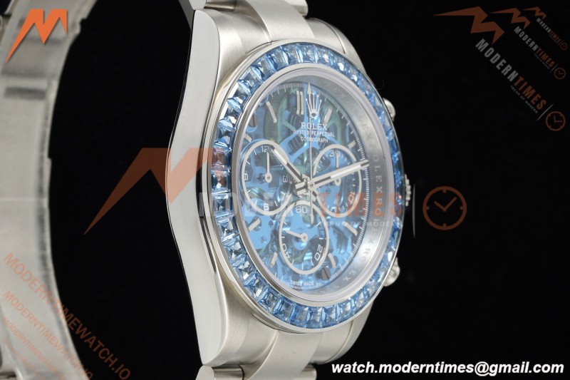 Rolex - Daytona Artisans De Genève "Arolla" SS/SS Diamond Blue Crystal Skeleton Dial ADGF SA4130