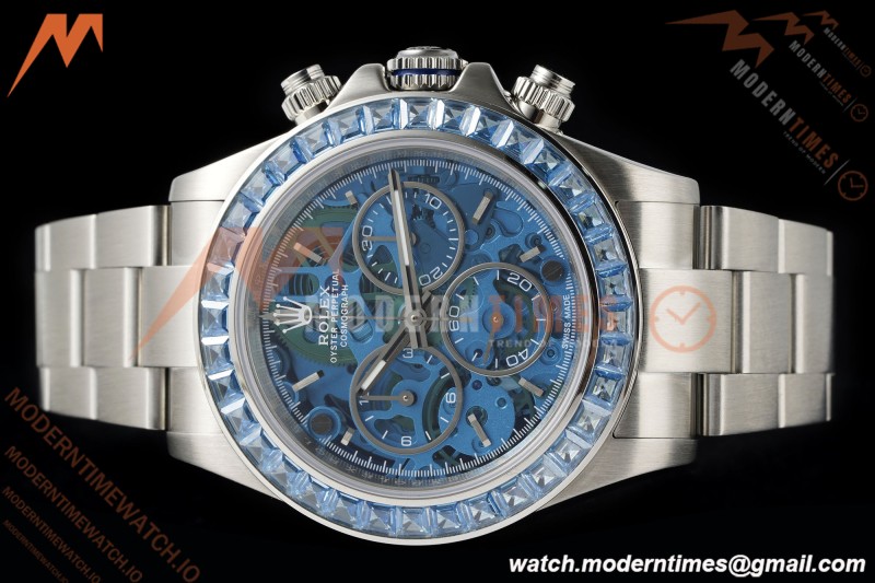 Rolex - Daytona Artisans De Genève "Arolla" SS/SS Diamond Blue Crystal Skeleton Dial ADGF SA4130