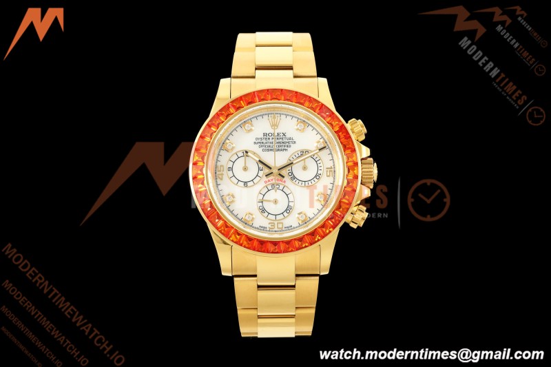 Rolex - Daytona 116578SACO 40mm YG/YG Wht/Mop/Dia Orange Crystal Sonic SA4130