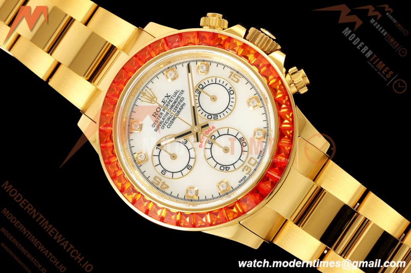 Rolex - Daytona 116578SACO 40mm YG/YG Wht/Mop/Dia Orange Crystal Sonic SA4130