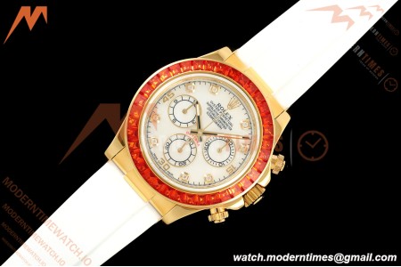 Rolex - Daytona 116578SACO 40mm YG/RU Wht/Mop/Dia Orange Crystal Sonic SA4130