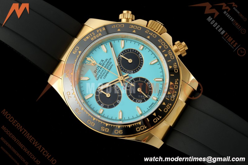 Rolex - Daytona 126518LN 40mm Gain Weight CER/YG/RU Blu/Blk Turquoise Dial 3CF DD4131