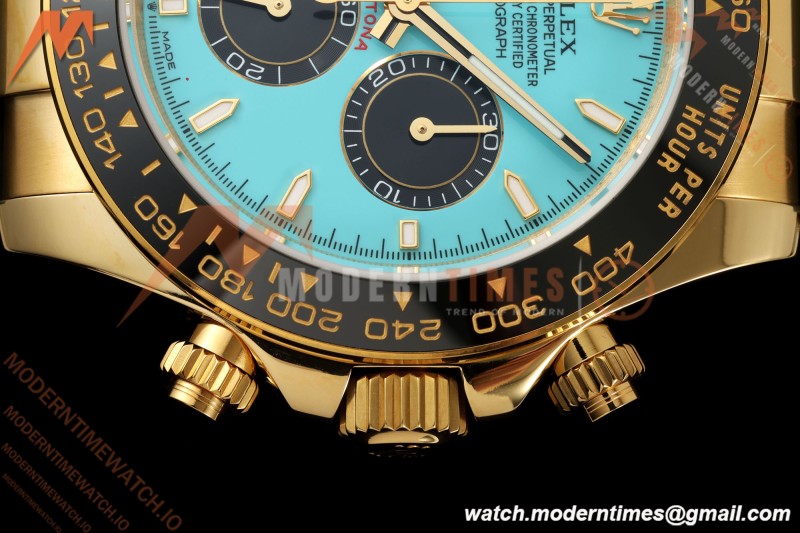 Rolex - Daytona 126518LN 40mm Gain Weight CER/YG/RU Blu/Blk Turquoise Dial 3CF DD4131