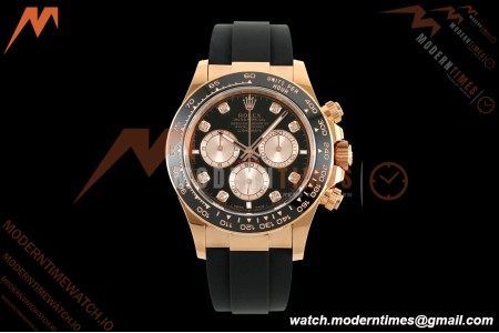 Rolex - Daytona 126515LN 40mm Gain Weight 904L Ceramic RG/RU Blk/Gold/Dia THBF SH4131