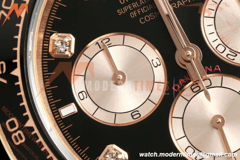 Rolex - Daytona 126515LN 40mm Gain Weight 904L Ceramic RG/RU Blk/Gold/Dia THBF SH4131