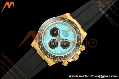 Rolex - Daytona 126518LN 40mm Gain Weight 904L Ceramic YG/RU Blu/Blk Turquoise Dial THBF SH4131