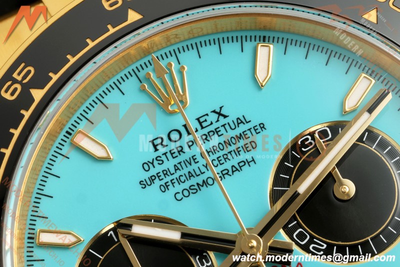 Rolex - Daytona 126518LN 40mm Gain Weight 904L Ceramic YG/RU Blu/Blk Turquoise Dial THBF SH4131 | 롤렉스 - 데이토나 126518LN 40mm 게인 웨이트 904L 세라믹 YG/RU 블루/블랙 터키석 다이얼 THBF SH4131