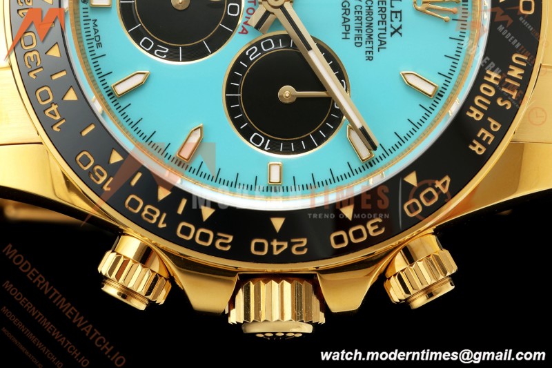 Rolex - Daytona 126518LN 40mm Gain Weight 904L Ceramic YG/RU Blu/Blk Turquoise Dial THBF SH4131 | 롤렉스 - 데이토나 126518LN 40mm 게인 웨이트 904L 세라믹 YG/RU 블루/블랙 터키석 다이얼 THBF SH4131