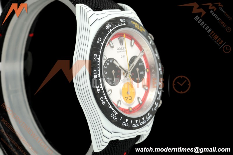 Rolex - Daytona 40mm DiW Ferrari Edition RT White Carbon Fiber FC/NY Red/Blk/Yelw White Dial DIWF DD4801