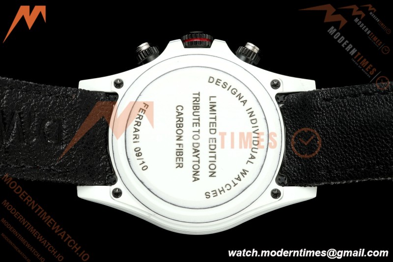 Rolex - Daytona 40mm DiW Ferrari Edition RT White Carbon Fiber FC/NY Red/Blk/Yelw White Dial DIWF DD4801