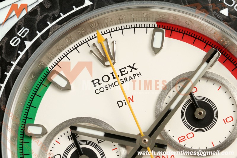 Rolex - Daytona 40mm DiW Ferrari Edition White Carbon Fiber FC/NY Red/Grn/Yelw White Dial DIWF DD4801 | 롤렉스 - 데이토나 40mm DiW 페라리 에디션 화이트 카본 파이버 FC/NY 레드/그린/옐로우 화이트 다이얼 DIWF DD4801