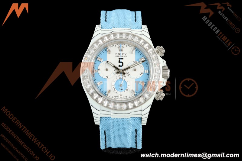 Rolex - Daytona 40mm DiW Leandro Paredes White Carbon Fiber FC/DIA/NY Baby Blue Dial DIWF DD4801 | 롤렉스 - 데이토나 40mm DiW 레안드로 파레데스 화이트 카본 파이버 FC/Dia/NY 베이비 블루 다이얼 DIWF DD4801