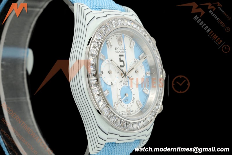 Rolex - Daytona 40mm DiW Leandro Paredes White Carbon Fiber FC/DIA/NY Baby Blue Dial DIWF DD4801 | 롤렉스 - 데이토나 40mm DiW 레안드로 파레데스 화이트 카본 파이버 FC/Dia/NY 베이비 블루 다이얼 DIWF DD4801