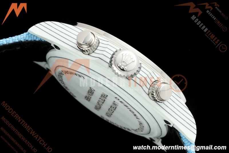 Rolex - Daytona 40mm DiW Leandro Paredes White Carbon Fiber FC/DIA/NY Baby Blue Dial DIWF DD4801 | 롤렉스 - 데이토나 40mm DiW 레안드로 파레데스 화이트 카본 파이버 FC/Dia/NY 베이비 블루 다이얼 DIWF DD4801