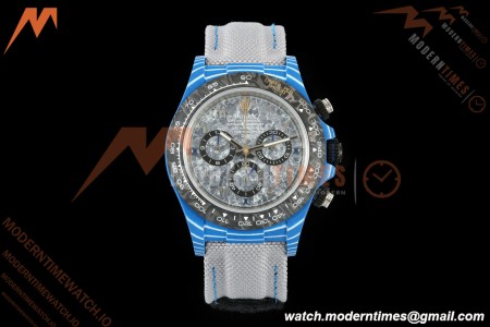 Rolex - Daytona 40mm DiW Liquid Titanium Dial Blue Carbon Fiber FC/NY Grey Arabic Dial DIWF DD4801 | 롤렉스 - 데이토나 40mm DiW 리퀴드 티타늄 다이얼 블루 카본 파이버 FC/NY 그레이 아라비아 다이얼 DIWF DD4801