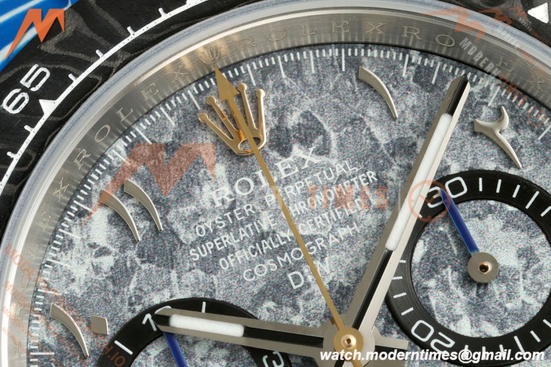 Rolex - Daytona 40mm DiW Liquid Titanium Dial Blue Carbon Fiber FC/NY Grey Arabic Dial DIWF DD4801 | 롤렉스 - 데이토나 40mm DiW 리퀴드 티타늄 다이얼 블루 카본 파이버 FC/NY 그레이 아라비아 다이얼 DIWF DD4801