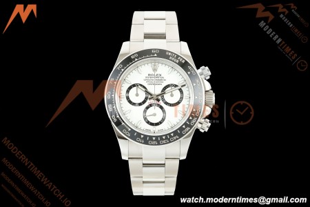 Rolex - Daytona 126500LN 40mm CER 904L SS/SS White Dial UFO UF4131 Free Sprung