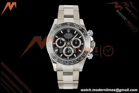 Rolex - Daytona 126500LN 40mm CER 904L SS/SS Black Dial UFO UF4131 Free Sprung