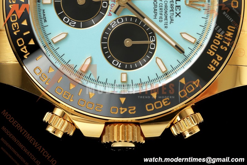 Daytona 126518LN 40mm Gain Weight CER/YG/RU Blu/Blk/Stk Turquoise Dial ARF DD4131