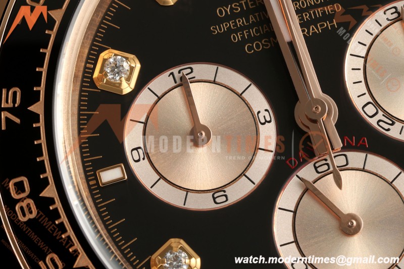 Rolex - Daytona 126515LN 40mm Gain Weight CER/RG/RU Blk/Gold/Dia ARF DD4131