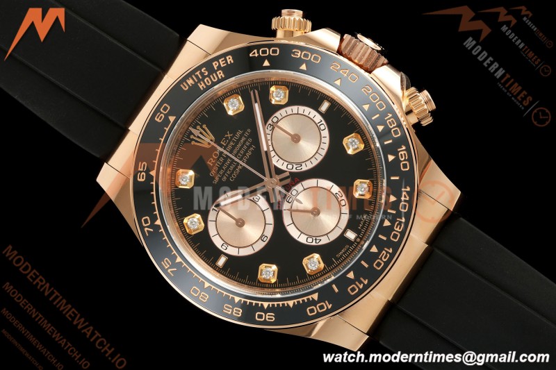 Rolex - Daytona 126515LN 40mm Gain Weight CER/RG/RU Blk/Gold/Dia ARF DD4131
