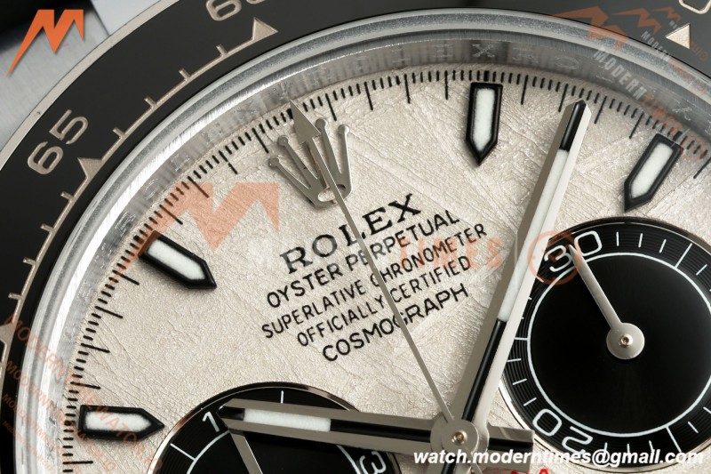 Rolex - Daytona 126519LN 40mm Gain Weight CER/WG/RU Grey/Blk/Stk Meteorite Dial UFO UF4131 Free Sprung | 롤렉스 - 데이토나 126519LN 40mm 게인 웨이트 CER/WG/RU 그레이/블랙/스틸 운석 다이얼 UFO UF4131 프리 스프링