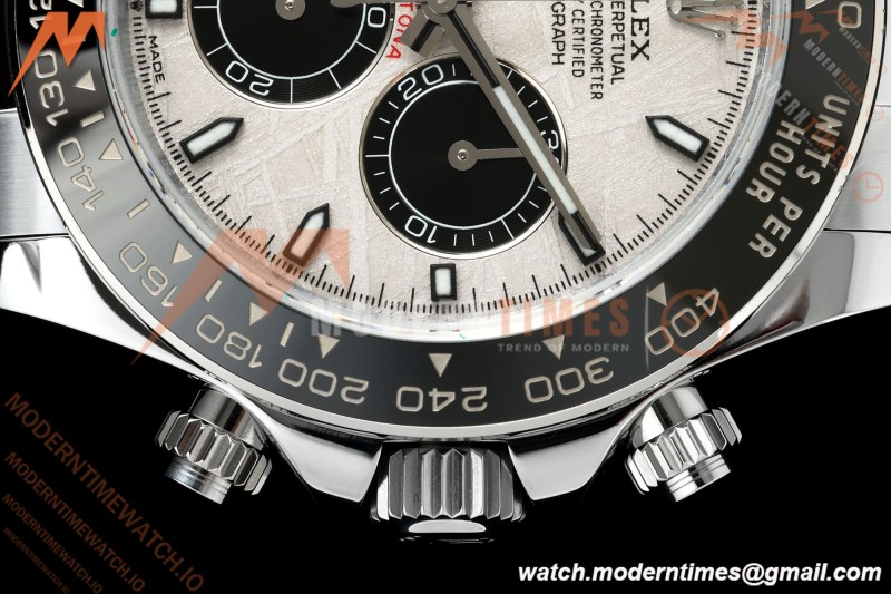 Rolex - Daytona 126519LN 40mm Gain Weight CER/WG/RU Grey/Blk/Stk Meteorite Dial UFO UF4131 Free Sprung | 롤렉스 - 데이토나 126519LN 40mm 게인 웨이트 CER/WG/RU 그레이/블랙/스틸 운석 다이얼 UFO UF4131 프리 스프링