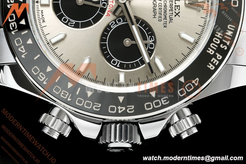 Rolex - Daytona 126519LN 40mm Gain Weight CER/WG/RU Grey/Blk/Stk Grey Dial UFO UF4131 Free Sprung