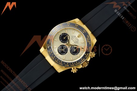 Rolex - Daytona 126518LN 40mm Gain Weight 904L Ceramic YG/RU Gold/Black UFO UF4131 Free Sprung