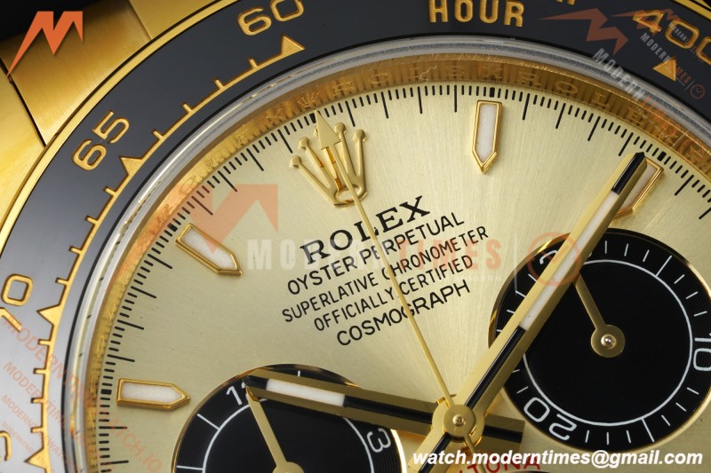 Rolex - Daytona 126518LN 40mm Gain Weight 904L Ceramic YG/RU Gold/Black UFO UF4131 Free Sprung | 롤렉스 - 데이토나 126518LN 40mm 게인 웨이트 904L 세라믹 YG/RU 골드/블랙 UFO UF4131 프리 스프링