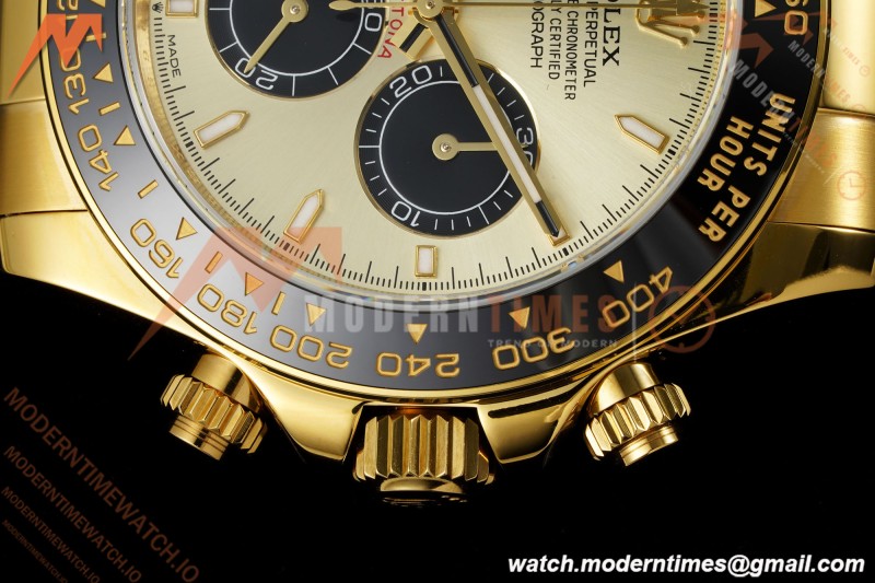Rolex - Daytona 126518LN 40mm Gain Weight 904L Ceramic YG/RU Gold/Black UFO UF4131 Free Sprung | 롤렉스 - 데이토나 126518LN 40mm 게인 웨이트 904L 세라믹 YG/RU 골드/블랙 UFO UF4131 프리 스프링