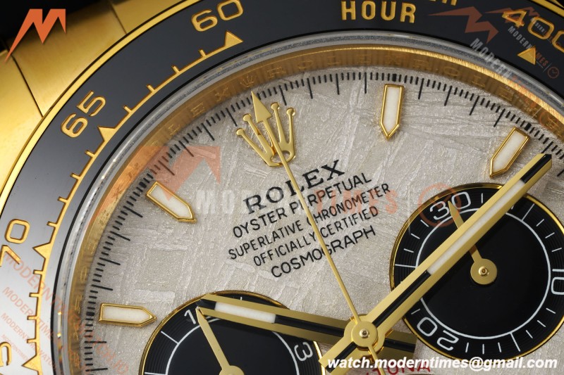 Rolex - Daytona 126518LN 40mm Gain Weight 904L CER/YG/RU GREY/BLK Meteorite Dial UFO UF4131 Free Sprung