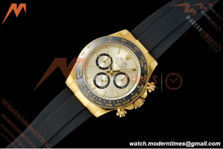 Rolex - Daytona 126518LN 40mm Gain Weight CER/YG/RU Gold Dial UFO UF4131 Free Sprung | 롤렉스 데이토나 126518LN 40mm 게인 웨이트 CER/YG/RU 골드 다이얼 UFO UF4131 프리 스프링