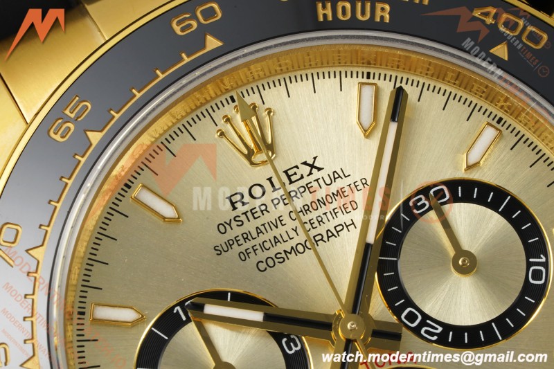 Rolex - Daytona 126518LN 40mm Gain Weight CER/YG/RU Gold Dial UFO UF4131 Free Sprung