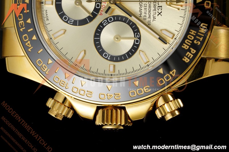 Rolex - Daytona 126518LN 40mm Gain Weight CER/YG/RU Gold Dial UFO UF4131 Free Sprung