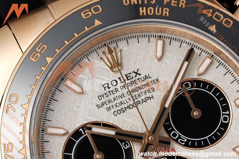 Rolex - Daytona 126515LN 40mm Gain Weight CER/RG/RU GREY/BLK Meteorite Dial UFO UF4131 Free Sprung