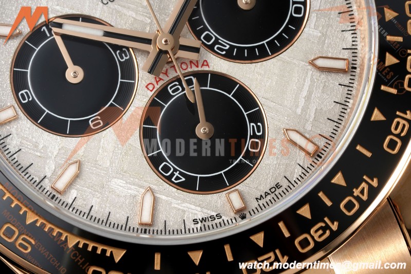 Rolex - Daytona 126515LN 40mm Gain Weight CER/RG/RU GREY/BLK Meteorite Dial UFO UF4131 Free Sprung