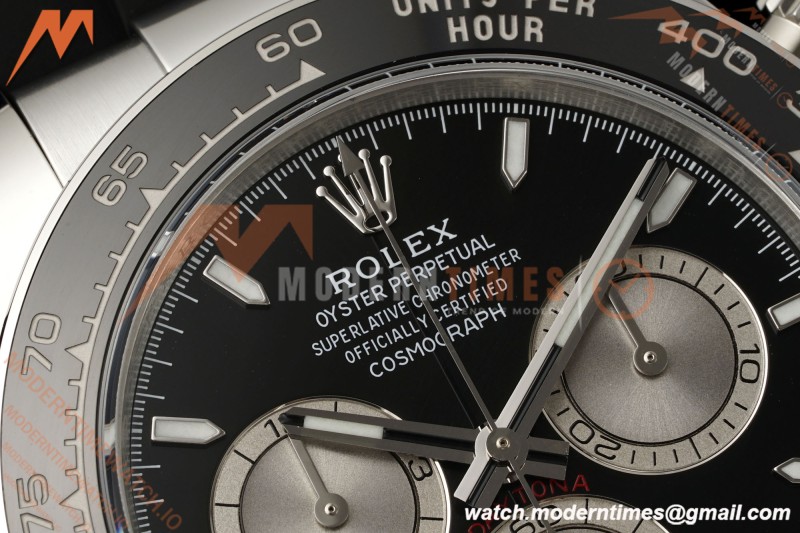 Rolex - Daytona 126519LN 40mm Gain Weight CER/SS/RU BLK/GRY/STK Clean Plus DD4131 | 롤렉스 데이토나 126519LN 40mm, 무게 증가 버전, 세라믹/스테인리스 스틸/러버 소재, 블랙/그레이 다이얼, 스틸 브레이슬릿, 클린 팩토리 제작, DD4131 무브먼트 탑재