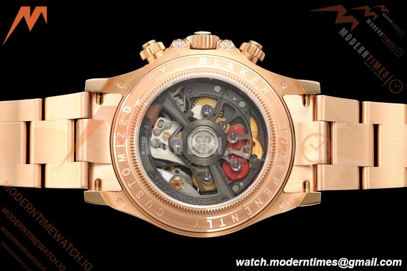 Rolex - Daytona Rainbow Blaken 116595 RBOW 40mm RG/RG Diamond Skeleton Sonic DD4130