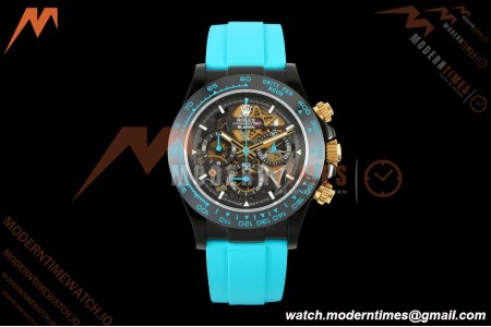 Rolex - Daytona Blaken 40mm Black PVD/RU Tiffany Blue Skeleton Sonic DD4130