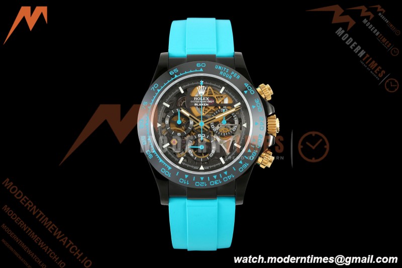 Rolex - Daytona Blaken 40mm Black PVD/RU Tiffany Blue Skeleton Sonic DD4130