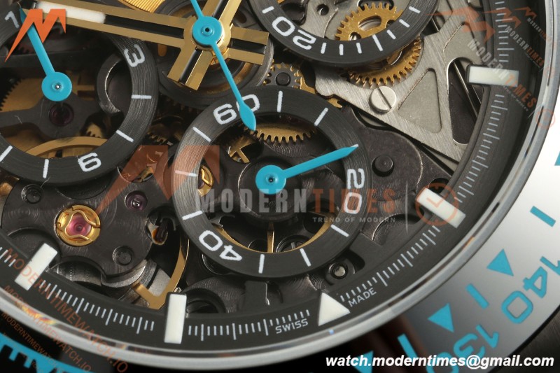 Rolex - Daytona Blaken 40mm Black PVD/RU Tiffany Blue Skeleton Sonic DD4130