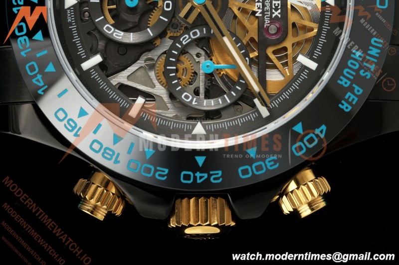 Rolex - Daytona Blaken 40mm Black PVD/RU Tiffany Blue Skeleton Sonic DD4130