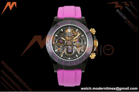 Rolex - Daytona Blaken 40mm Black PVD/RU Purple Skeleton Sonic DD4130