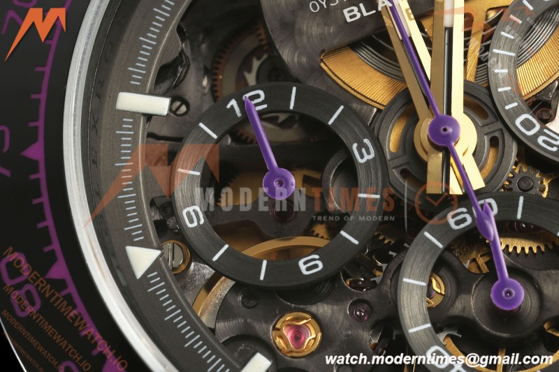 Rolex - Daytona Blaken 40mm Black PVD/RU Purple Skeleton Sonic DD4130