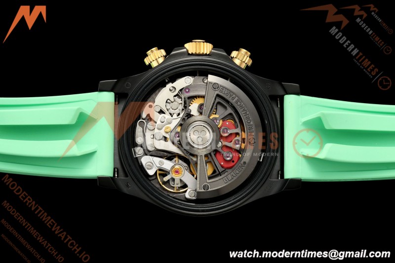 Rolex - Daytona Blaken 40mm Black PVD/RU Mint Green Skeleton Sonic DD4130