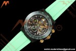 Rolex - Daytona Blaken 40mm Black PVD/RU Mint Green Skeleton Sonic DD4130