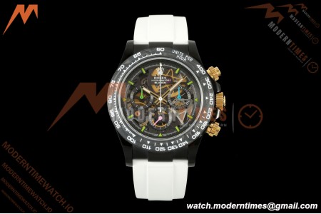 Rolex - Daytona Blaken 40mm NTPT PVD/RU White Skeleton Sonic DD4130