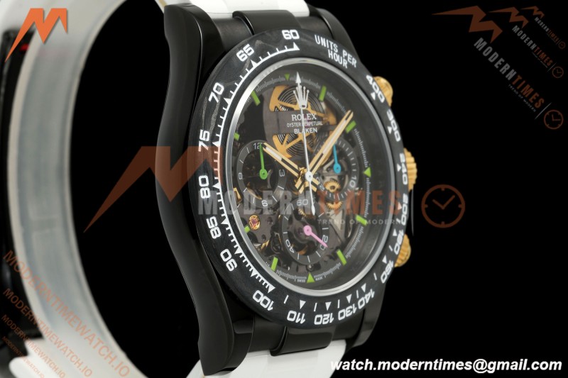 Rolex - Daytona Blaken 40mm NTPT PVD/RU White Skeleton Sonic DD4130